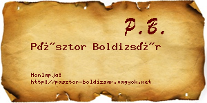 Pásztor Boldizsár névjegykártya