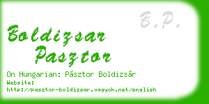 boldizsar pasztor business card